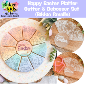 Happy Easter Platter Cutter & Debosser Set  (Bikkie Smalls)